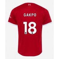 Camiseta Liverpool Cody Gakpo #18 Primera Equipación Replica 2023-24 mangas cortas